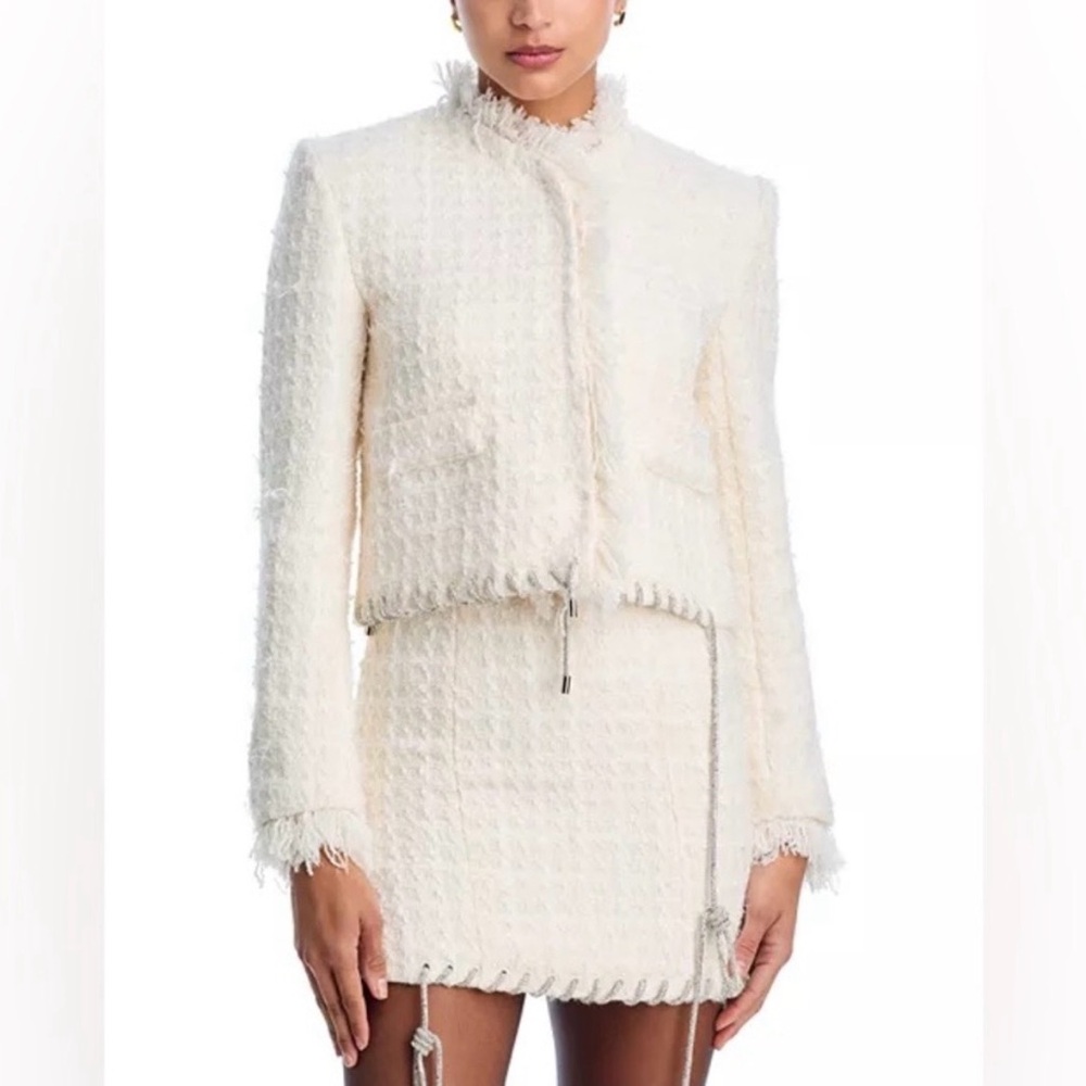 AREA Tweed Eyelash Jacket $1195 NEW without tag